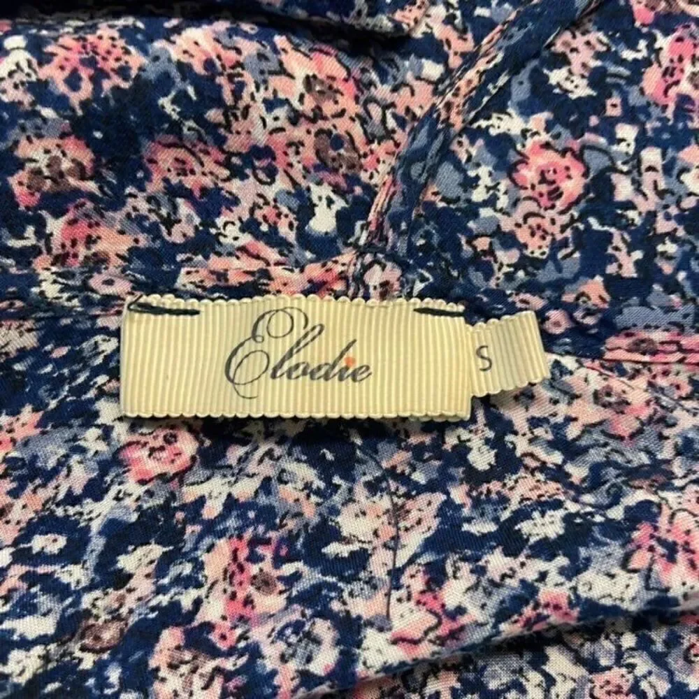 Elodie Floral Lattice Sides Mini Summer Dress S